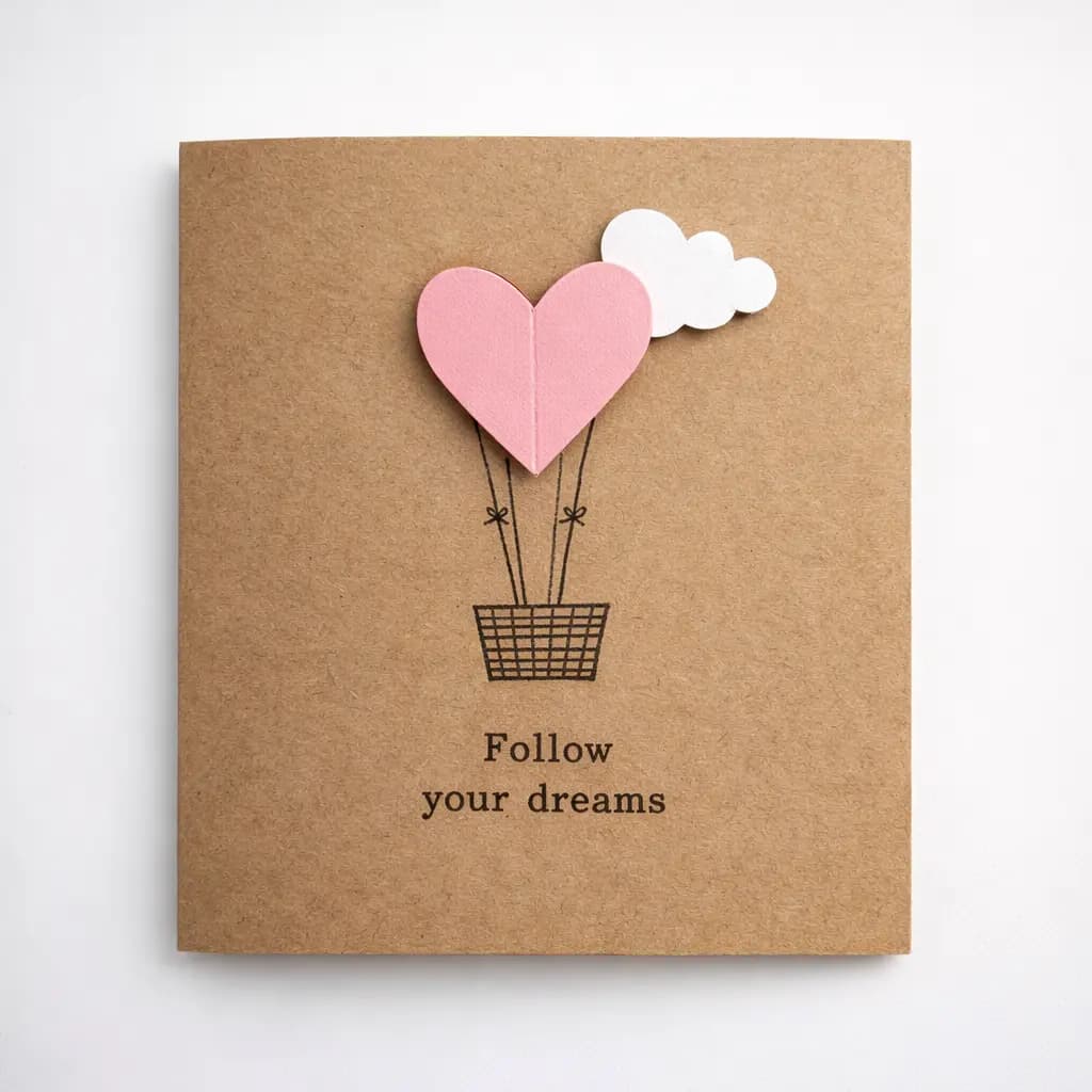 Follow Your Dreams – Heart Balloon Card