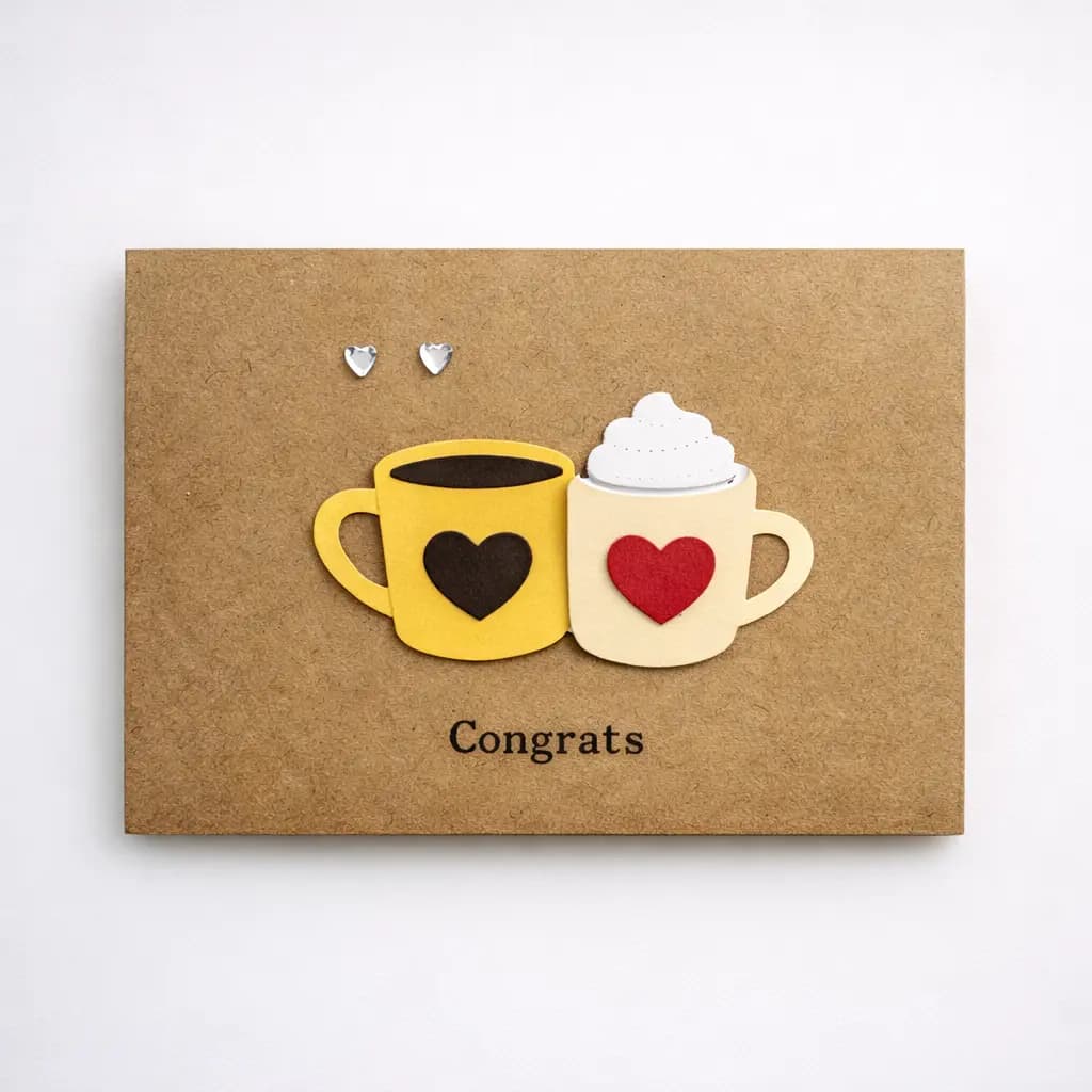 Congrats – Coffee Cups Card
