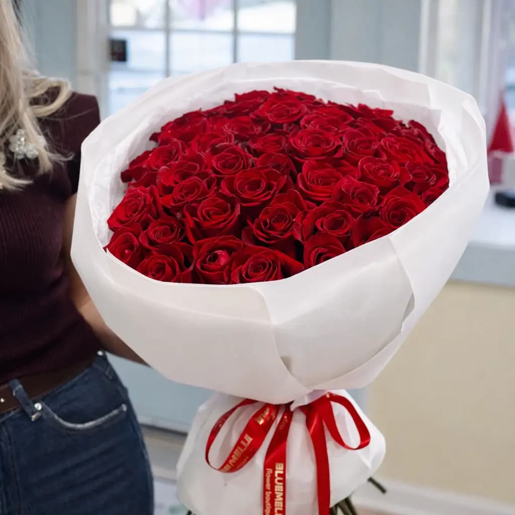 50 or 100 Red Roses Bouquet